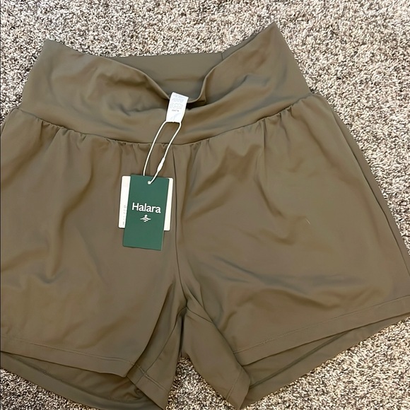 HALARA Women's Athletic Shorts - Yellow, Olive Green, Majolica blue - Picture 3 of 7